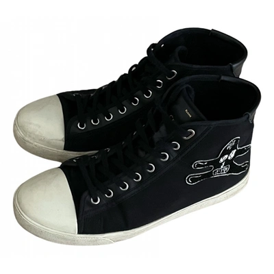 Pre-owned Celine Cloth High Trainers In Black