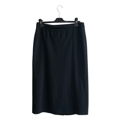 Pre-owned Calvin Klein Wool Skirt Suit In Black