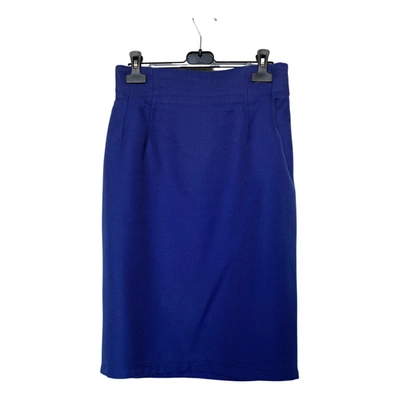 Pre-owned Emmanuelle Khanh Skirt Suit In Blue