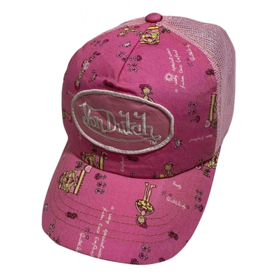 Pre-owned Von Dutch Hat In Pink