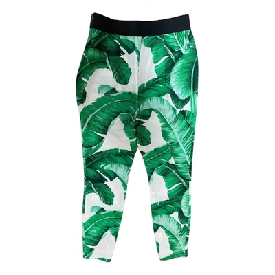 Pre-owned Dolce & Gabbana Straight Pants In Green