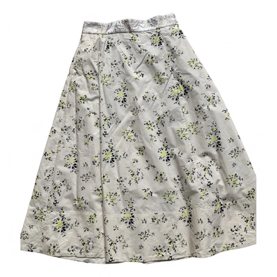 Pre-owned Custommade Mid-length Skirt In Ecru