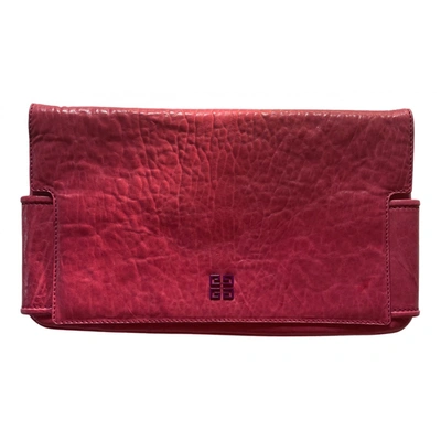 Pre-owned Givenchy Leather Clutch Bag In Pink