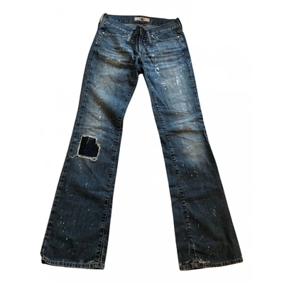 Pre-owned Fornarina Bootcut Jeans In Blue