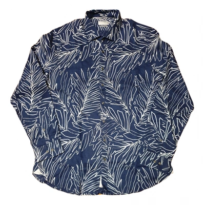 Pre-owned Michael Kors Linen Shirt In Blue