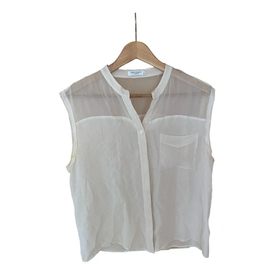 Pre-owned Equipment Silk Blouse In White