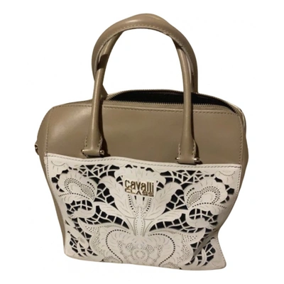 Pre-owned Class Cavalli Leather Handbag In Beige