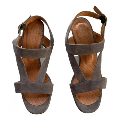 Pre-owned Chie Mihara Leather Sandals In Grey