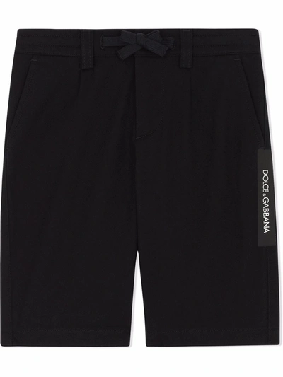 Dolce & Gabbana Kids' Tailored Stretch-cotton Shorts In Blue