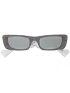 GUCCI RECTANGLE-FRAME TINTED SUNGLASSES