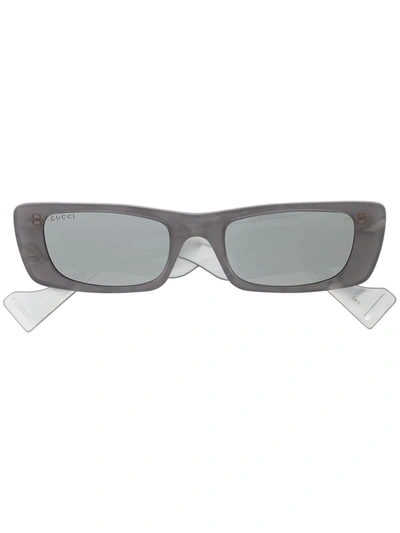 Gucci Rectangle-frame Tinted Sunglasses In Grey