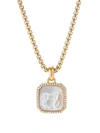 David Yurman Petrvs Horse Amulet In 18k Yellow Gold With Mother Of Pearl & Pavé Diamonds In Gold