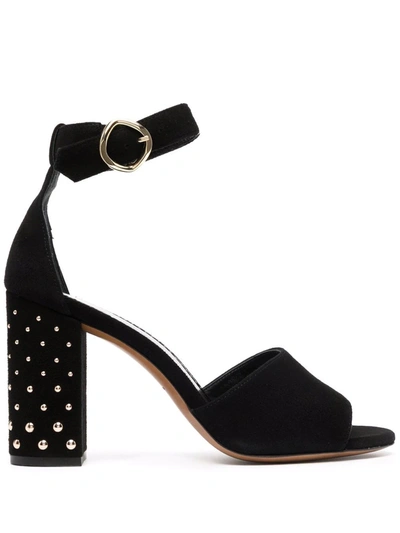 Maje Black Suede Sandals With Heels