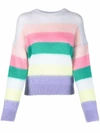 MAJE STRIPED KNIT JUMPER