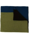 Colville Large Colour-block Scarf In Green