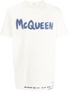 Alexander Mcqueen Graffiti Short Sleeve T-shirt In Neutral