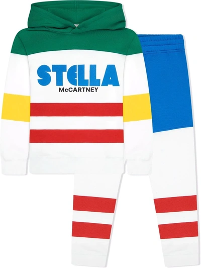 Stella Mccartney Kids' Colour-block Tracksuit Set In Blue