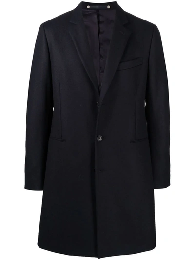 Ps By Paul Smith Notched-lapels Single-breasted Coat In Blue