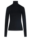 Raf Simons Womens Black Wht Embroidered Turtleneck Stretch-jersey Top Xs In Black