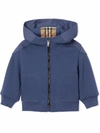 BURBERRY MONOGRAM QUILTED PANEL COTTON HOODIE