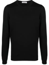 Goes Botanical Crew Neck Merino Sweatshirt In Black