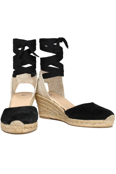 Iris & Ink Peyton Suede Espadrilles In Black