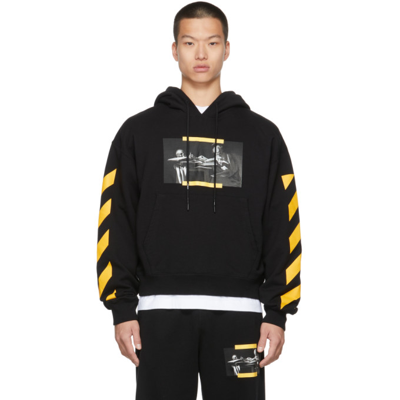 Off-white Off Carav Painting Oversized Hd Swt Blk In Black