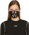 OFF-WHITE BLACK & PINK PAINTED ARROWS MASK