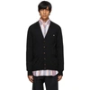 VIVIENNE WESTWOOD BLACK WOOL MAN CARDIGAN