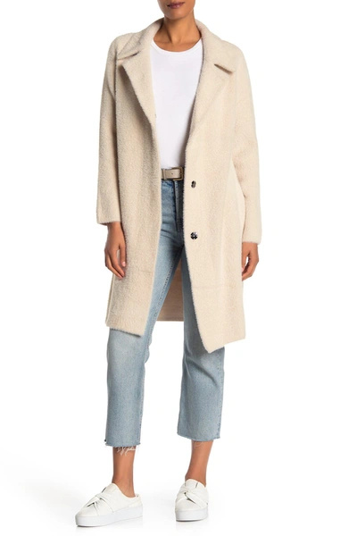 Evolution By Cyrus Faux Fur Notch Lapel Coat In Tpe