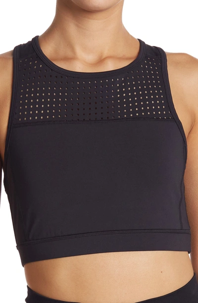 Threads 4 Thought Perforated Sports Bra In Jet Black