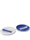 Cassina Arête Two-set Dessert Plates In Weiss