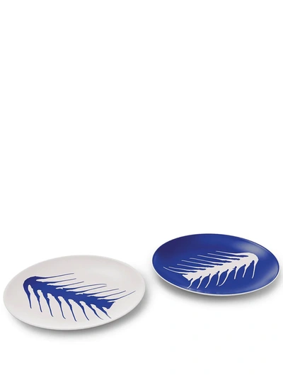 Cassina Arête Two-set Dessert Plates In Weiss