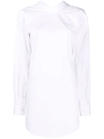 Viktor & Rolf Back-to-front Shirt Dress In Weiss