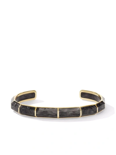 David Yurman Sterling Silver And Carbon 8.5mm Bracelet In Gold