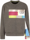 Dolce & Gabbana Graphic-print Cotton Sweatshirt In Grey