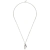 EMANUELE BICOCCHI SILVER DOUBLE BULLET PENDANT NECKLACE