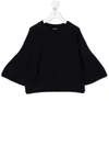 Il Gufo Ribbed-knitted Jumper In Blue