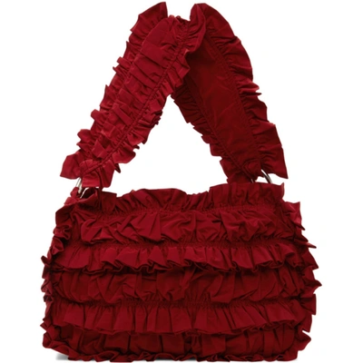 Molly Goddard Nagoya Frill Shoulder Bag In Red