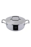 Saveur Selects 4 Qt. 25cm Chef's Pan With Stainless Steel Cover In Stainless Steel