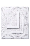 Melange Brocade Embroidery Duvet Set In White