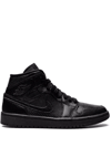 JORDAN AIR JORDAN 1 MID "BLACK SNAKESKIN" SNEAKERS