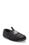 The North Face Ripstop Nuptse Slippers With Textured Sole In Black/ White