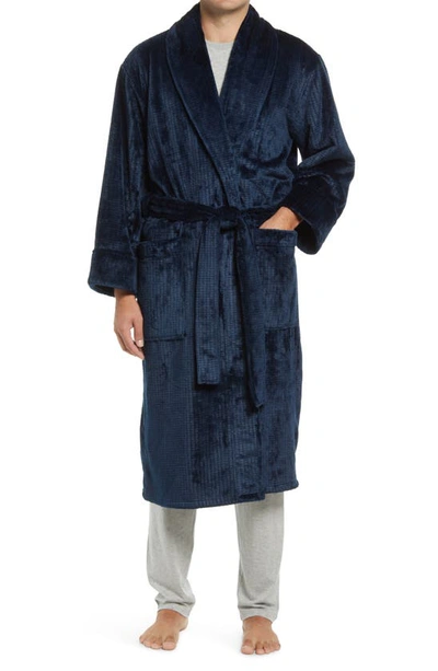 Daniel Buchler Plush Dressing Gown In Midnight