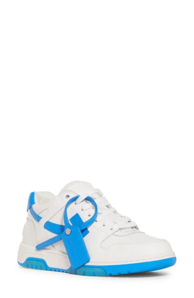 Off-white Out Of Office Walking Calf Sneakers In White,blue