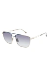 Coco And Breezy Manifest 57mm Navigator Sunglasses In Navy-silver/ Blue