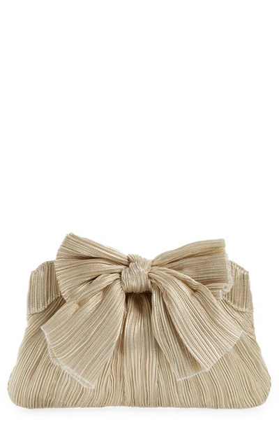 Loeffler Randall Rayne Pleated Clutch In Platinum