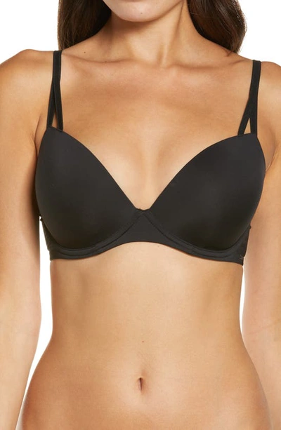 Calvin Klein Seductive Comfort Lift Stretch-recycled Polyamide Bra In Black