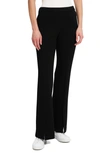 Theory Demitria Flare-leg Double-knit Vented Pants In Black