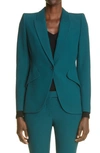 ALEXANDER MCQUEEN LEAF CREPE JACKET,585442QEAAA